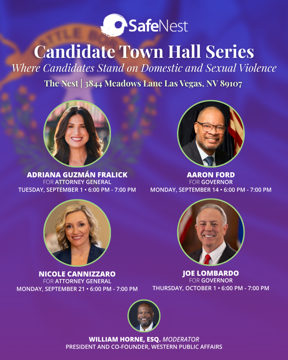 SafeNest Candidate Town Halls